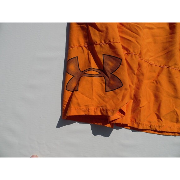UNDER ARMOUR Heat Gear Loose Shorts Mens Sz Large orange Drawstring Athleisure - Picture 5 of 6